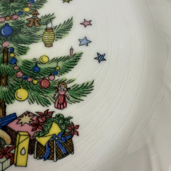 Nikko Happy Holiday Christmas Tree Salad Bread Dessert Plates 8" Set of 10 - Picture 7 of 13